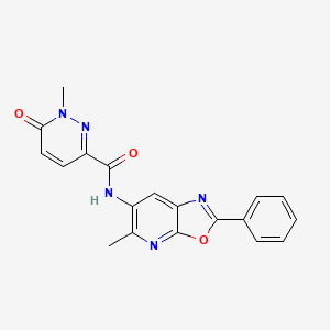 1-methyl-N-(5-methyl-2-phenyloxazolo[5,4-b]pyridin-6-yl)-6-oxo-1,6-dihydropyridazine-3-carboxamide