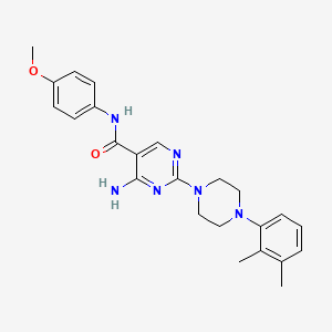 molecular formula C24H28N6O2 B2383360 4-amino-2-[4-(2,3-dimethylphenyl)piperazin-1-yl]-N-(4-methoxyphenyl)pyrimidine-5-carboxamide CAS No. 1251616-85-9