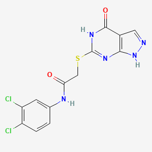N-(3,4-dichlorophenyl)-2-((4-oxo-4,5-dihydro-1H-pyrazolo[3,4-d]pyrimidin-6-yl)thio)acetamide