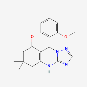 9-(2-methoxyphenyl)-6,6-dimethyl-5,6,7,9-tetrahydro-[1,2,4]triazolo[5,1-b]quinazolin-8(4H)-one