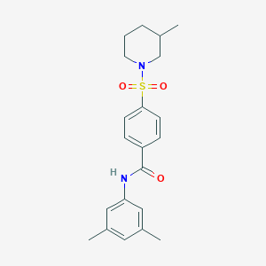N-(3,5-dimethylphenyl)-4-((3-methylpiperidin-1-yl)sulfonyl)benzamide