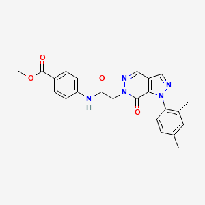 molecular formula C24H23N5O4 B2383373 4-(2-(1-(2,4-二甲苯基)-4-甲基-7-氧代-1H-吡唑并[3,4-d]嘧啶-6(7H)-基)乙酰氨基)苯甲酸甲酯 CAS No. 941973-38-2