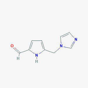 B2383376 5-(1H-Imidazol-1-ylmethyl)-1H-pyrrole-2-carbaldehyde CAS No. 118896-48-3