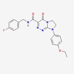 molecular formula C21H20FN5O3 B2383381 8-(4-乙氧苯基)-N-(4-氟苄基)-4-氧代-4,6,7,8-四氢咪唑并[2,1-c][1,2,4]三嗪-3-甲酰胺 CAS No. 946361-61-1