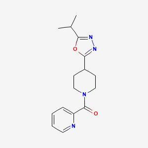 molecular formula C16H20N4O2 B2383384 (4-(5-异丙基-1,3,4-噁二唑-2-基)哌啶-1-基)(吡啶-2-基)甲酮 CAS No. 1210443-68-7
