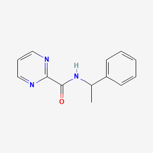 molecular formula C13H13N3O B2383386 N-(1-phenylethyl)pyrimidine-2-carboxamide CAS No. 1334373-92-0
