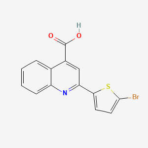 molecular formula C14H8BrNO2S B2383393 2-(5-溴噻吩-2-基)喹啉-4-羧酸 CAS No. 351982-36-0