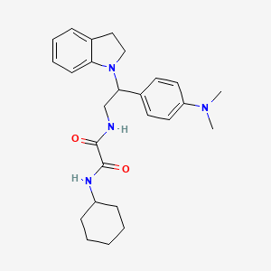 molecular formula C26H34N4O2 B2383410 N1-环己基-N2-(2-(4-(二甲氨基)苯基)-2-(吲哚-1-基)乙基)草酰胺 CAS No. 941914-29-0