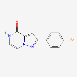 molecular formula C12H8BrN3O B2383411 2-(4-bromophenyl)pyrazolo[1,5-a]pyrazin-4(5H)-one CAS No. 1987222-72-9