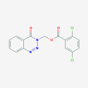 molecular formula C15H9Cl2N3O3 B2383436 (4-氧代-1,2,3-苯并三嗪-3-基)甲基 2,5-二氯苯甲酸酯 CAS No. 452954-43-7