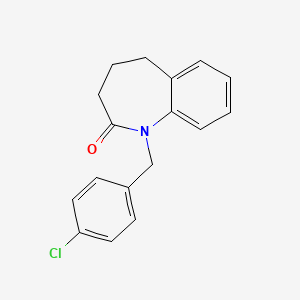 molecular formula C17H16ClNO B2383437 1-(4-chlorobenzyl)-1,3,4,5-tetrahydro-2H-1-benzazepin-2-one CAS No. 303988-04-7