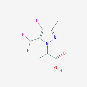 2-[5-(Difluoromethyl)-4-iodo-3-methylpyrazol-1-yl]propanoic acid