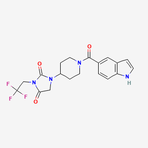 1-[1-(1H-indole-5-carbonyl)piperidin-4-yl]-3-(2,2,2-trifluoroethyl)imidazolidine-2,4-dione