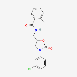 N-((3-(3-chlorophenyl)-2-oxooxazolidin-5-yl)methyl)-2-methylbenzamide