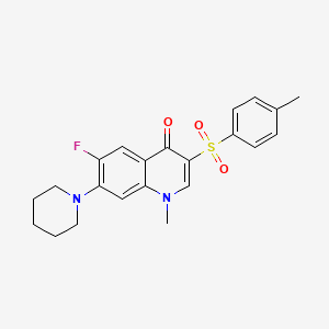 6-fluoro-1-methyl-7-(piperidin-1-yl)-3-tosylquinolin-4(1H)-one