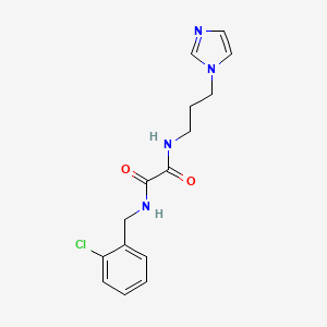 molecular formula C15H17ClN4O2 B2383453 N1-(3-(1H-咪唑-1-基)丙基)-N2-(2-氯苄基)草酰胺 CAS No. 920189-48-6