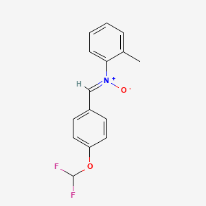 molecular formula C15H13F2NO2 B2383468 (Z)-N-(4-(二氟甲氧基)苄叉亚甲基)-2-甲基苯胺氧化物 CAS No. 691376-81-5
