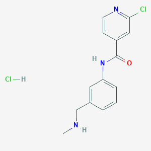 B2383475 2-chloro-N-{3-[(methylamino)methyl]phenyl}pyridine-4-carboxamide hydrochloride CAS No. 1589453-91-7