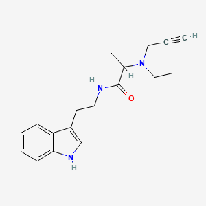 molecular formula C18H23N3O B2383480 2-[ethyl(prop-2-yn-1-yl)amino]-N-[2-(1H-indol-3-yl)ethyl]propanamide CAS No. 1375899-06-1