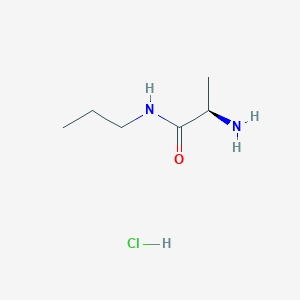molecular formula C6H15ClN2O B2383484 (2R)-2-amino-N-propylpropanamide hydrochloride CAS No. 133010-66-9