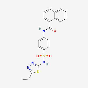 N-(4-(N-(5-ethyl-1,3,4-thiadiazol-2-yl)sulfamoyl)phenyl)-1-naphthamide