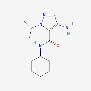 molecular formula C13H22N4O B2383487 4-Amino-N-cyclohexyl-1-isopropyl-1H-pyrazole-5-carboxamide CAS No. 2101197-13-9