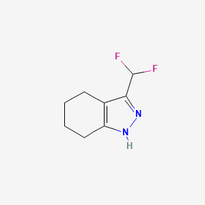 molecular formula C8H10F2N2 B2383491 3-(difluoromethyl)-4,5,6,7-tetrahydro-1H-indazole CAS No. 938022-22-1