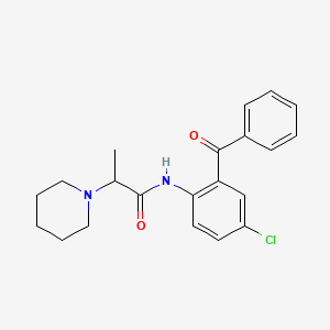 N-(2-benzoyl-4-chlorophenyl)-2-piperidin-1-ylpropanamide
