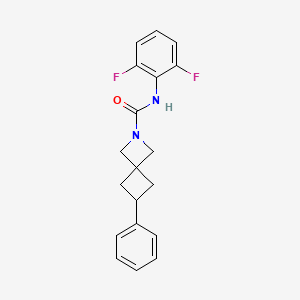 molecular formula C19H18F2N2O B2383495 N-(2,6-Difluorophenyl)-6-phenyl-2-azaspiro[3.3]heptane-2-carboxamide CAS No. 2379953-41-8