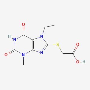 2-(7-Ethyl-3-methyl-2,6-dioxopurin-8-yl)sulfanylacetic acid