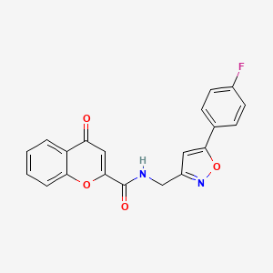 N-((5-(4-fluorophenyl)isoxazol-3-yl)methyl)-4-oxo-4H-chromene-2-carboxamide