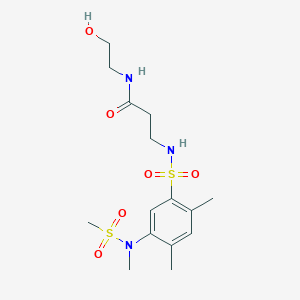 3-(2,4-dimethyl-5-(N-methylmethylsulfonamido)phenylsulfonamido)-N-(2-hydroxyethyl)propanamide