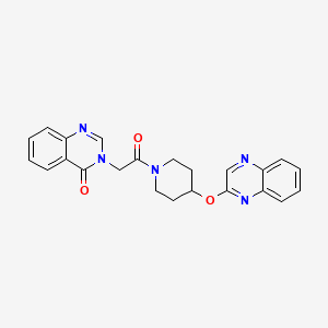 3-(2-oxo-2-(4-(quinoxalin-2-yloxy)piperidin-1-yl)ethyl)quinazolin-4(3H)-one