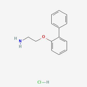 molecular formula C14H16ClNO B2383508 1-(2-Aminoethoxy)-2-phenylbenzene hydrochloride CAS No. 23314-13-8; 300577-09-7