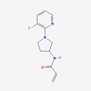 molecular formula C12H14FN3O B2383518 N-[1-(3-Fluoropyridin-2-yl)pyrrolidin-3-yl]prop-2-enamide CAS No. 2175582-10-0