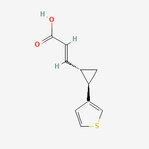 (E)-3-[(1S,2R)-2-Thiophen-3-ylcyclopropyl]prop-2-enoic acid