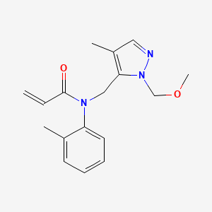N-[[2-(Methoxymethyl)-4-methylpyrazol-3-yl]methyl]-N-(2-methylphenyl)prop-2-enamide
