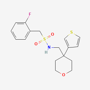 1-(2-fluorophenyl)-N-((4-(thiophen-3-yl)tetrahydro-2H-pyran-4-yl)methyl)methanesulfonamide