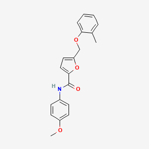 molecular formula C20H19NO4 B2383528 N-(4-methoxyphenyl)-5-[(2-methylphenoxy)methyl]furan-2-carboxamide CAS No. 878715-89-0