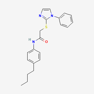 N-(4-butylphenyl)-2-((1-phenyl-1H-imidazol-2-yl)thio)acetamide