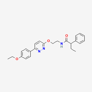 molecular formula C24H27N3O3 B2383532 N-(2-((6-(4-ethoxyphenyl)pyridazin-3-yl)oxy)ethyl)-2-phenylbutanamide CAS No. 920157-87-5