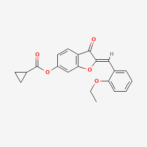 (Z)-2-(2-ethoxybenzylidene)-3-oxo-2,3-dihydrobenzofuran-6-yl cyclopropanecarboxylate