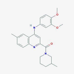 molecular formula C25H29N3O3 B2383548 1-(4-Methoxyphenyl)-4-[(1-pyridin-4-ylpiperidin-3-yl)carbonyl]piperazine CAS No. 1251558-64-1