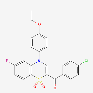 (4-chlorophenyl)[4-(4-ethoxyphenyl)-6-fluoro-1,1-dioxido-4H-1,4-benzothiazin-2-yl]methanone