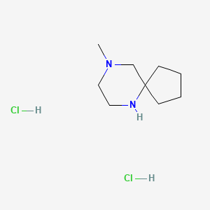 molecular formula C9H20Cl2N2 B2383565 9-Methyl-6,9-diazaspiro[4.5]decane dihydrochloride CAS No. 2197057-62-6