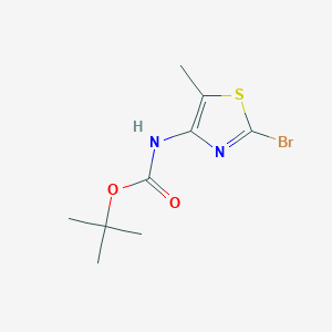 molecular formula C9H13BrN2O2S B2383571 tert-Butyl (2-bromo-5-methylthiazol-4-yl)carbamate CAS No. 1823888-15-8