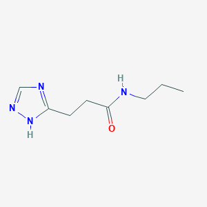 molecular formula C8H14N4O B2383573 N-Propyl-3-(1H-1,2,4-triazol-5-yl)propanamide CAS No. 1862441-00-6