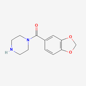 molecular formula C12H14N2O3 B2383581 1-(1,3-Benzodioxol-5-ylcarbonyl)piperazine CAS No. 55966-96-6