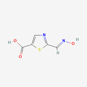 molecular formula C5H4N2O3S B2383583 2-[(Hydroxyimino)methyl]-1,3-thiazole-5-carboxylic acid CAS No. 1937274-84-4