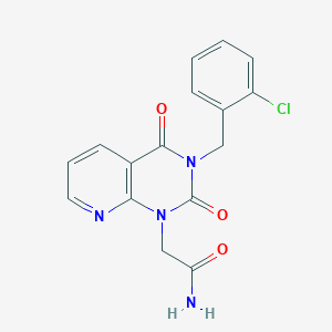 molecular formula C16H13ClN4O3 B2383611 2-{3-[(2-chlorophenyl)methyl]-2,4-dioxo-1H,2H,3H,4H-pyrido[2,3-d]pyrimidin-1-yl}acetamide CAS No. 902964-69-6